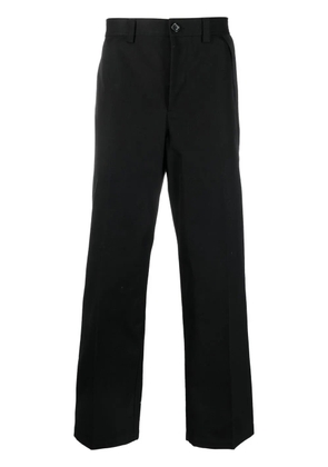 Burberry mid-rise cotton wide-leg trousers - Black