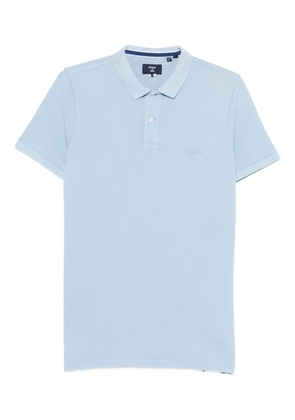 Superdry logo-embroidered polo shirt - Blue
