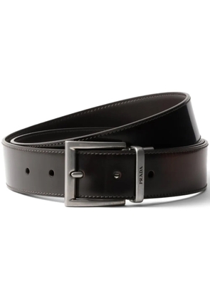 Prada brushed-leather belt - Brown