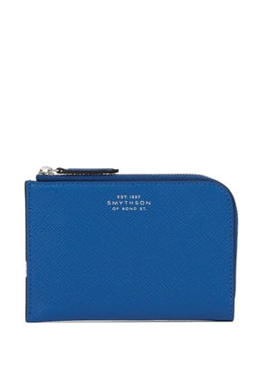 Smythson small Panama leather wallet - Blue
