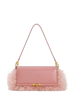 Dolce & Gabbana Marlene shearling and palmellato calfskin shoulder bag - Pink