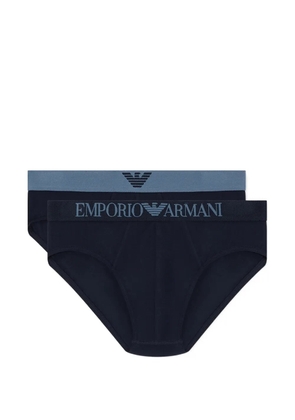 Emporio Armani logo band briefs set of two - Blue