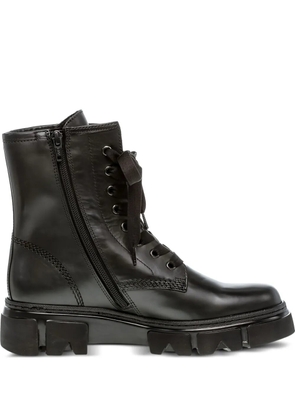 GABOR lace-up leather boots - Black