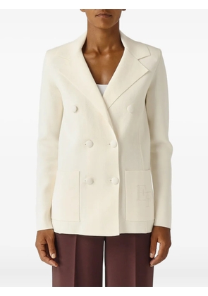 Elisabetta Franchi double-breasted pocket knitwear - White