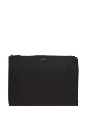 Smythson large Panama zip laptop bag - Black