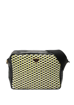 Prada Pre-Owned 2000-2013 Leather Perspective Cubes shoulder bag - Black