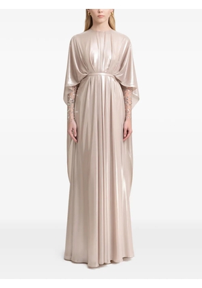 Gemy Maalouf embellished-sleeve maxi dress - Neutrals