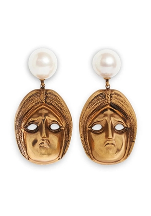 ETRO Masks pearl earrings - Gold