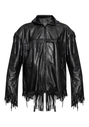 Balenciaga fringed leather jacket - Black
