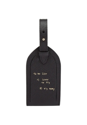 Smythson x Thomas Lélu Panama luggage tag - Black