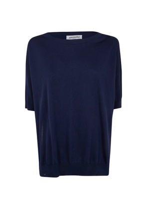 Gentry Portofino short-sleeved knitted top - Blue