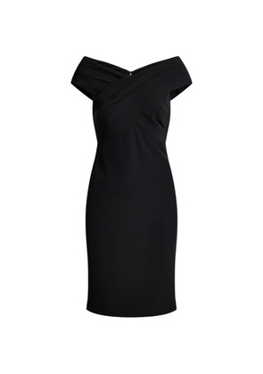 Lauren Ralph Lauren crossover off-shoulder midi dress - Black