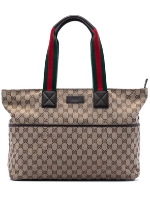 Gucci Pre-Owned 2016-2025 GG Canvas Web tote bag - Brown