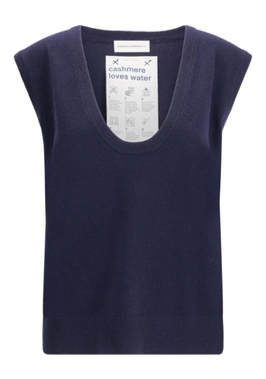 extreme cashmere scoop-neck cashmere tank top - Blue