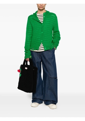 Charles Jeffrey Loverboy button-up hoodie - Green