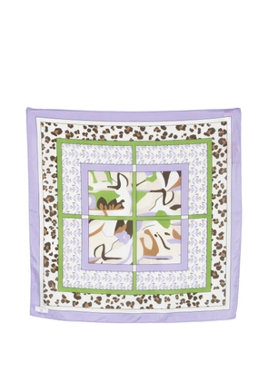 Marella animal-print silk scarf - Neutrals