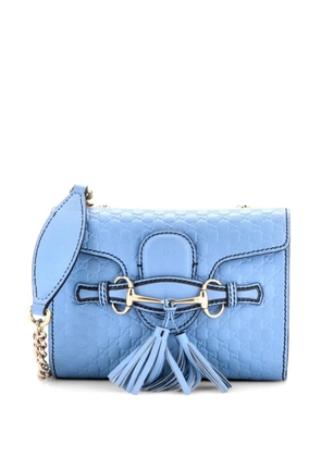 Gucci Pre-Owned Emily Chain Flap Bag Microguccissima Leather Mini shoulder bag - Blue
