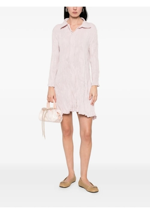 Gongdid Design pleated mini shirt dress - Pink