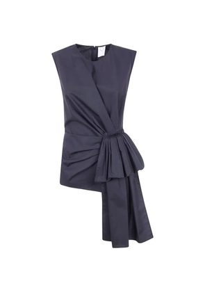 Mantu draped knot-detail top - Black