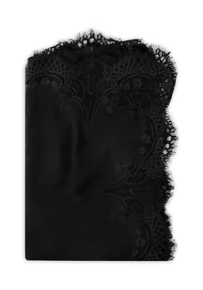 Janavi India lace-trimmed scarf - Black