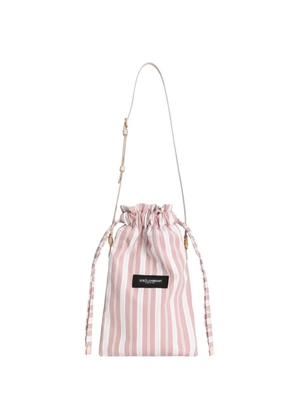 Dolce & Gabbana Essenza bag in striped poplin - Pink