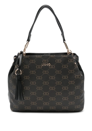 LIU JO monogram tassel-detail tote bag - Black