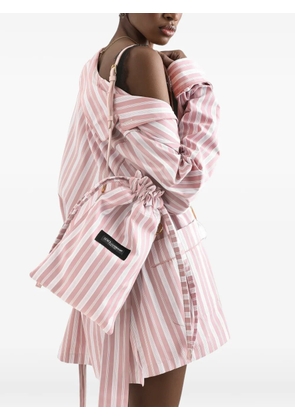Dolce & Gabbana Essenza bag in striped poplin - Pink