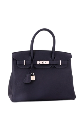 Hermès Pre-Owned Birkin Handbag Blue Togo with Palladium Hardware 30 tote bag - Grey