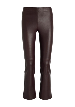 Stouls flared leather trousers - Brown