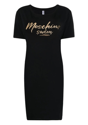 Moschino logo-print T-shirt dress - Black