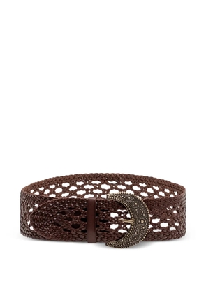 Ba&Sh Balmy woven moon buckle belt - Brown