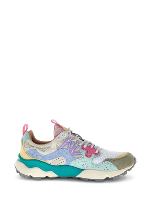 FLOWER MOUNTAIN nubuck leather sneakers - White