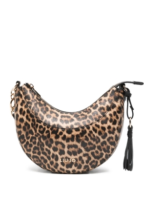 LIU JO leopard-print tassel shoulder bag - Neutrals