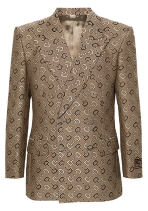 Gucci Maxi Horsebit double-breasted blazer - Neutrals