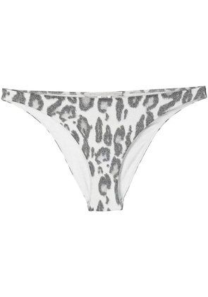 Stella McCartney leopard-print bikini bottoms - Silver