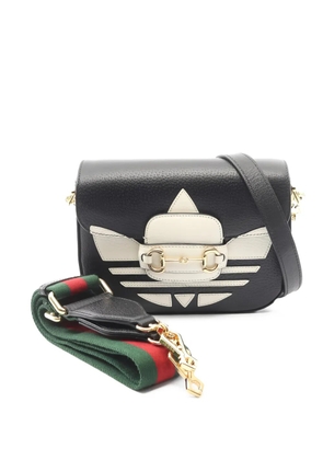 Gucci Pre-Owned x adidas 2010s Horsebit 1955 shoulder bag - Black