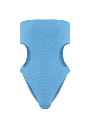 Bond-eye cut-out swimsuit - Blue