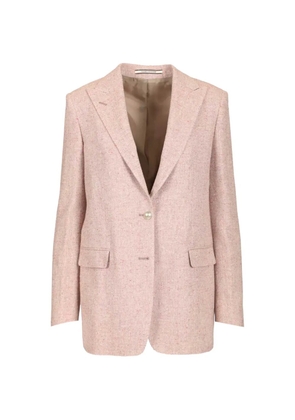 Tagliatore metallic button peak lapel blazer - Pink