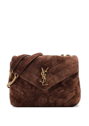 Saint Laurent Pre-Owned Loulou Matelasse Chevron Suede Small shoulder bag - Brown