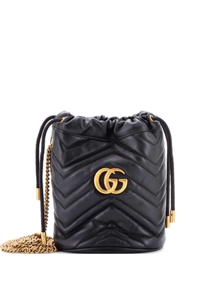 Gucci Pre-Owned GG Marmont Matelasse Leather Mini bucket bag - Black