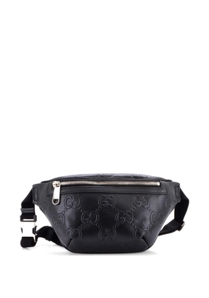 Gucci Pre-Owned GG Embossed Perforated Leather Small belt bag - Black