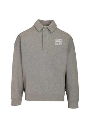 Maison Kitsuné oversized embroidered polo shirt - Grey