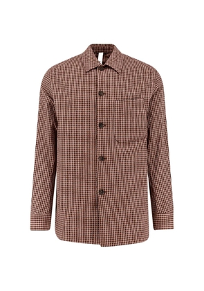 Hevo chest-pocket checked shirt - Neutrals