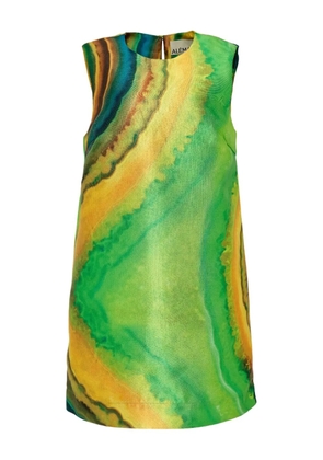 ALEMAIS printed sleeveless mini dress - Green