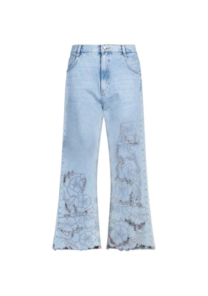LIU JO open-work embroidery jeans - Blue