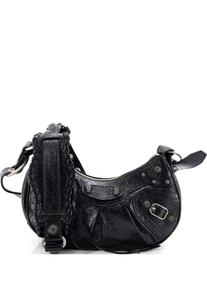 Balenciaga Pre-Owned Le Cagole Giant Studs Shoulder Bag Leather XS hobo bag - Black