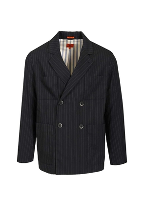 Barena double-breasted pinstripe jacket - Black