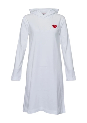 Comme Des Garçons hooded long-sleeve top - White