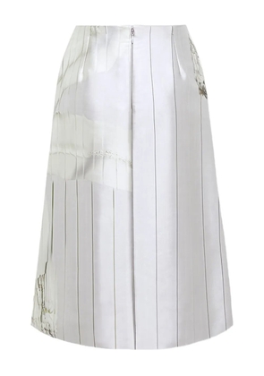 Del Core floral-print A-line skirt - White