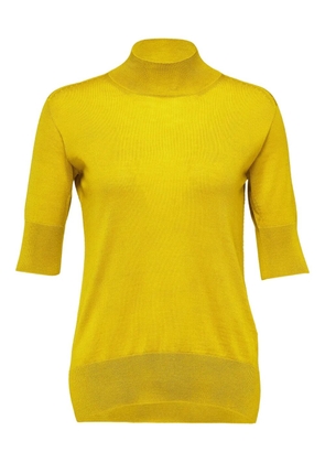 Jil Sander high-neck short-sleeves sweater - Yellow